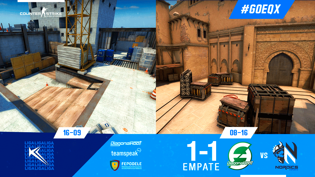 EquinoxGamingPT's tweet photo. #CSGO
Mais um jogo em que cada equipa leva a sua pick, GGWP

🏆 @kLimitsEsports Invitational League 🇵🇹
🆚 @nordics_esports 🇵🇹
✅ 1-1
▶ https://t.co/6gTr4zhXgU

#GOEQX🌀 | #VAMOSCOMTUDO | #Knowlimits https://t.co/RsqesimESv