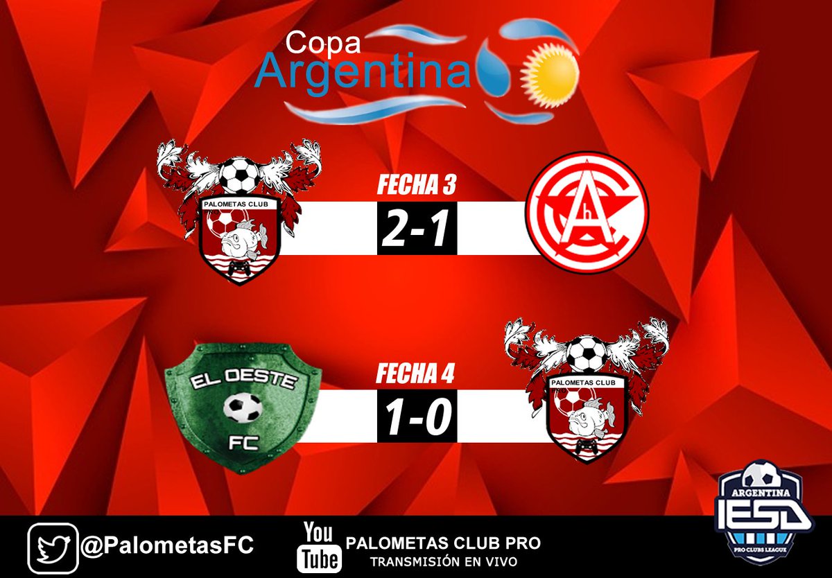 Resultados de ayer por la noche, dónde se disputaron dos nuevas fechas por #Copa.
#palometas 
Los resultados 👇