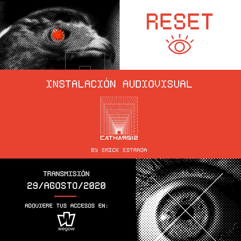 En RESET #AnAudioVisualExperience presentaremos por primera vez la instalación visual de CATHARSIS No te quedes fuera adquiere tus tickets #EarlyBird en: bit.ly/30gBfWB
