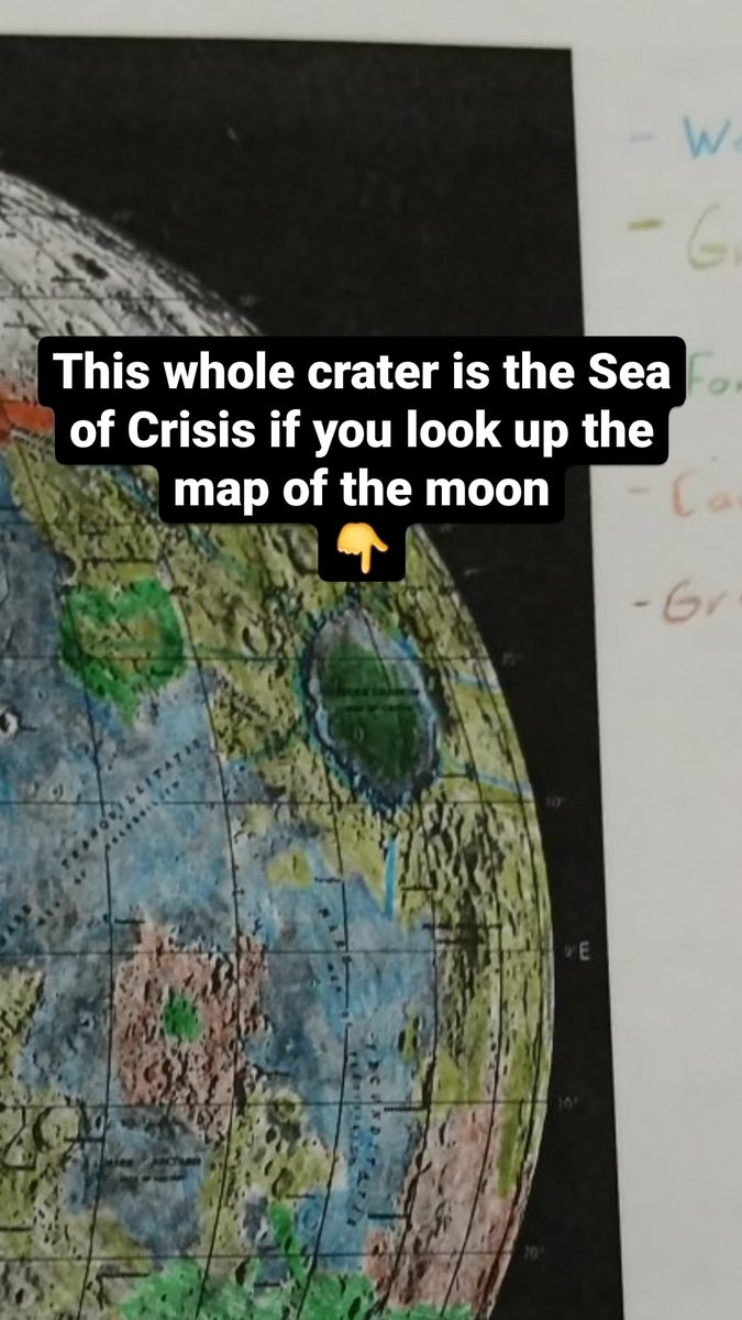  @LindseyStirling I'm happy to share with you another painting from my story.If you google the map of the Moon, there's a crater that stood out named Mare Crisium, Latin for the Sea of Crisis.I had the idea that in the middle of this sea stood a forest down below a deep crater.
