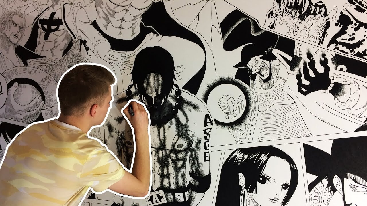 Art Japan This One Piece Drawing Is So Huge This Project Took Me 3 Months The Inking Part 45 Hours Art Topics 231 Onepiece Marinefordarc Anime Manga Artworks