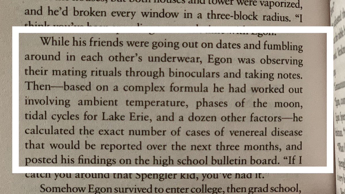 Uh... ok, Egon. #Ghostbusters  #NovelizationRevelations