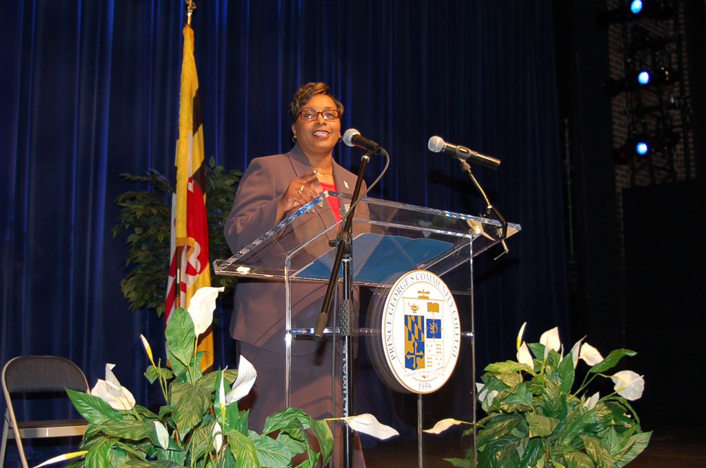 Dr. Charlene M. Dukes became the eighth president of #PGCC, and the College’s first female president, on July 1, 2007. As we countdown to her final day at the College, this Friday, here’s a pic from the day she was announced as the College’s new president. #DrDukesFarewell