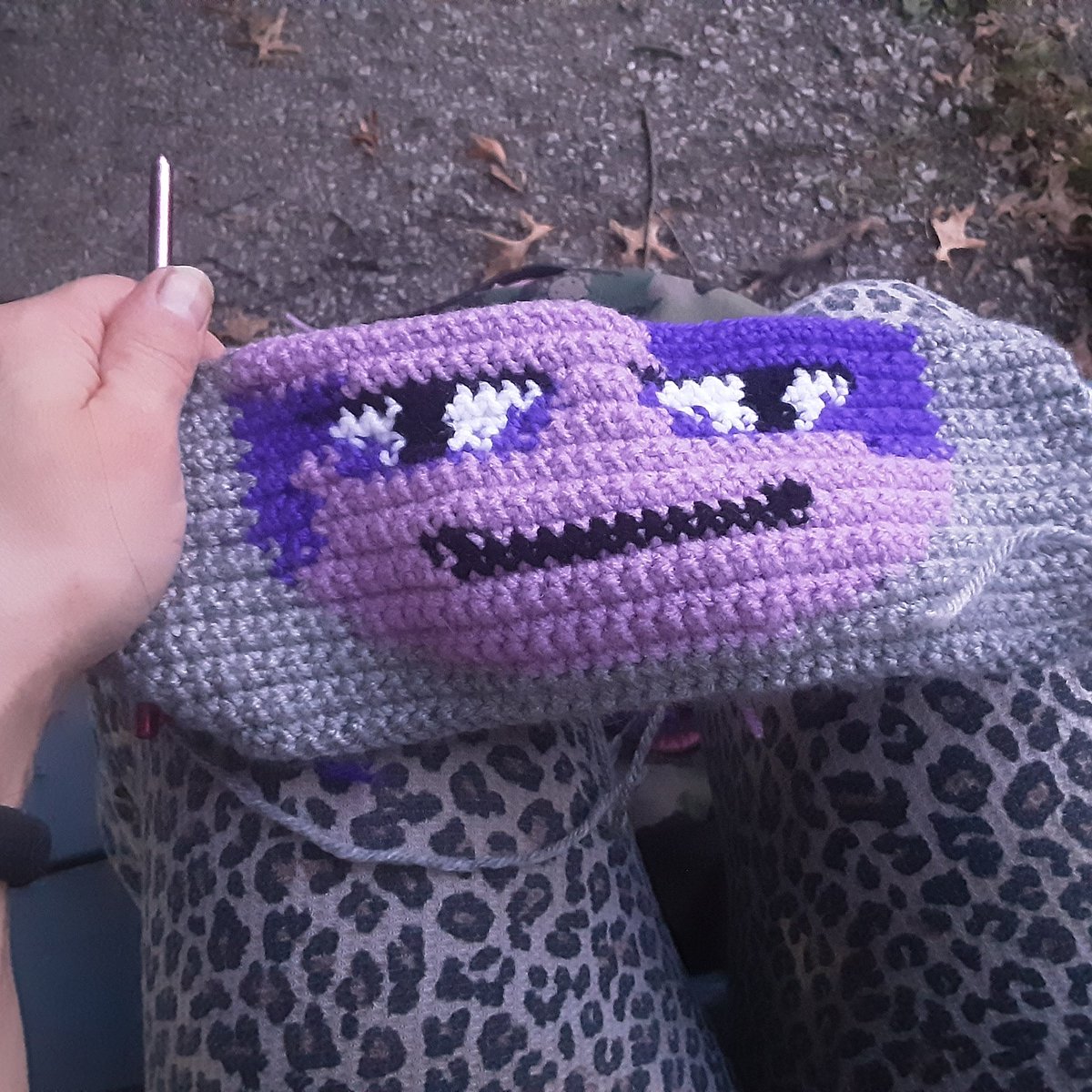 YarnShmarn's tweet photo. It's such a nice night, I just had to bring my work in progress outside with me. It's usually way too hot to crochet outside in the summer #crochet #handmade #art #workinprogress  #animalcrossing #animalcrossingnewhorizons #animalcrossingpocketcamp #animalcrossingnewleaf #acnh https://t.co/Ij76djVWDv