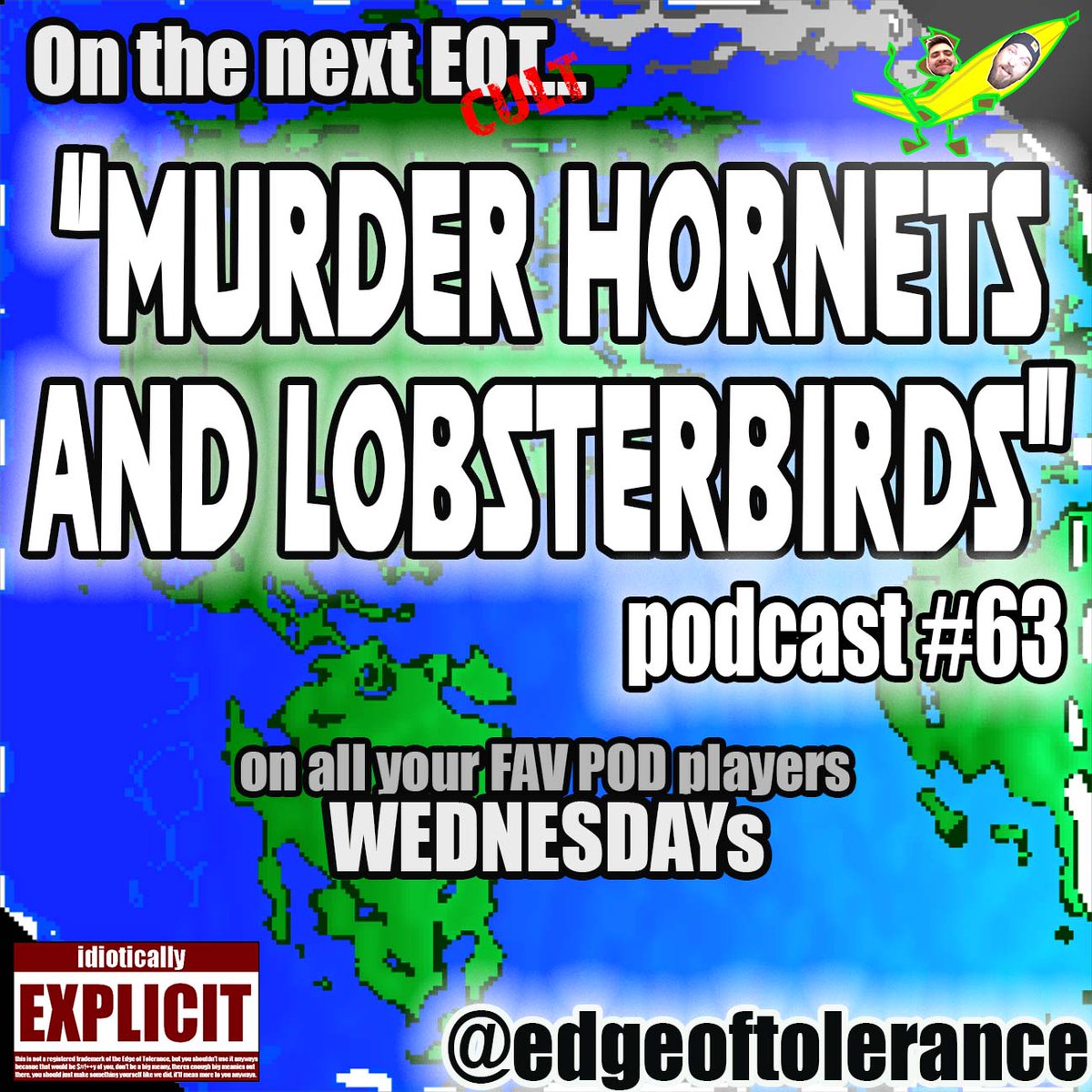 edgeoftolerance's tweet photo. New pod Wednesdays
What brings YOU to the EDGE?

https://t.co/myooX9Xy7n
VILLAGE IDIOTS @thatphoenix84 @thatpapaza

#rants | #topicofthenight | #weirdwildpizza | #manicmoviemonday | #questions

#comedy #podcast #community #edgeoftolerance #cult #murderhornets #lobsterbirds https://t.co/ceFrsgh6jk