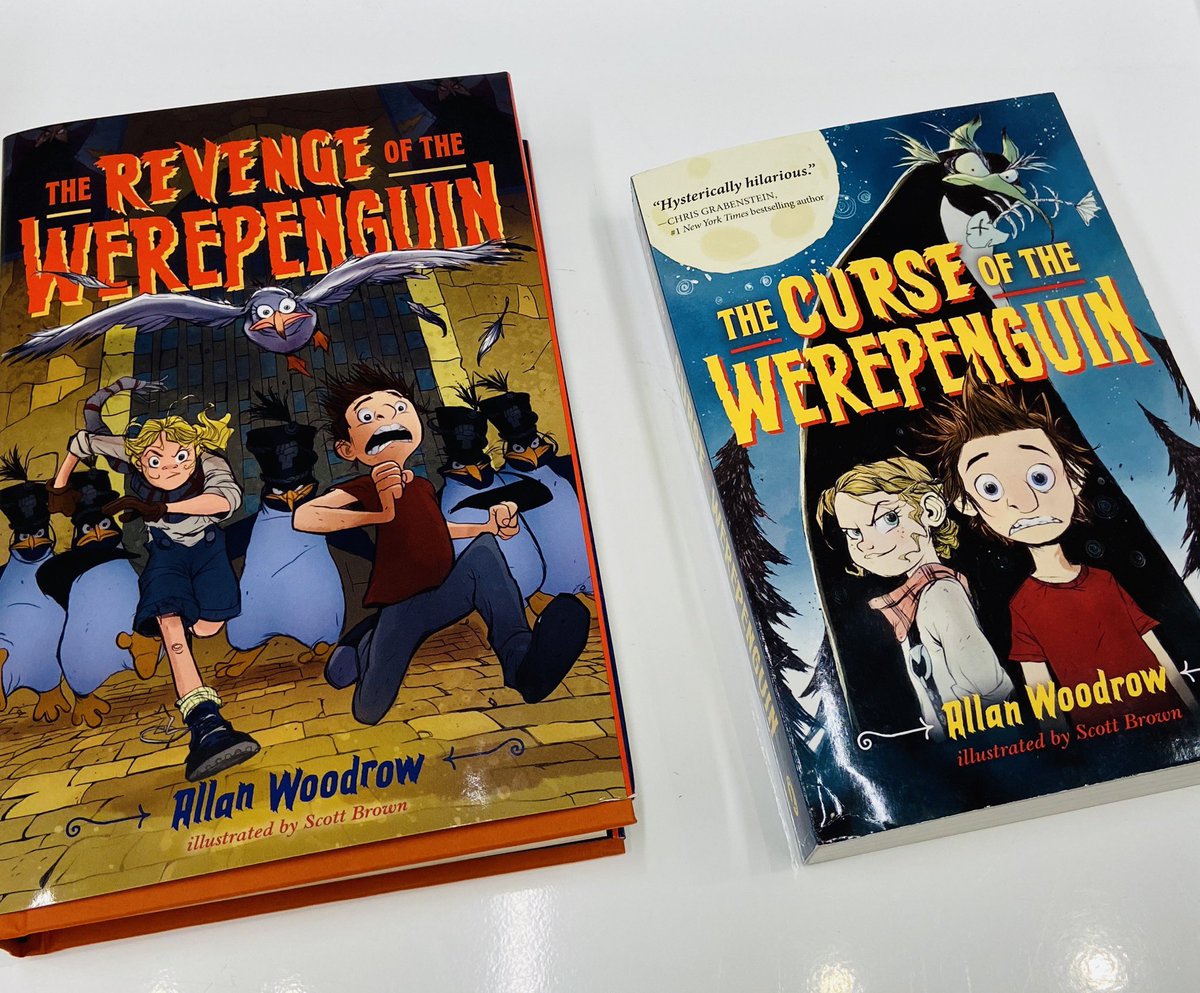Vancouver Kidsbooks (@kidsbooksca) on Twitter photo Get ready to laugh out loud at the continuing adventures of Bolt Waddle and friends (both human and feathery) in The Revenge of the Werepenguin written by <a href="/alwoodrow/">Allan Woodrow</a> + illustrations by <a href="/essbee71/">Scott Brown</a> 🐧🤣 #kidsbooks #middlegrade Get ready to laugh out loud at the continuing adventures of Bolt Waddle and friends (both human and feathery) in The Revenge of the Werepenguin written by <a href="/alwoodrow/">Allan Woodrow</a> + illustrations by <a href="/essbee71/">Scott Brown</a> 🐧🤣 #kidsbooks #middlegrade
