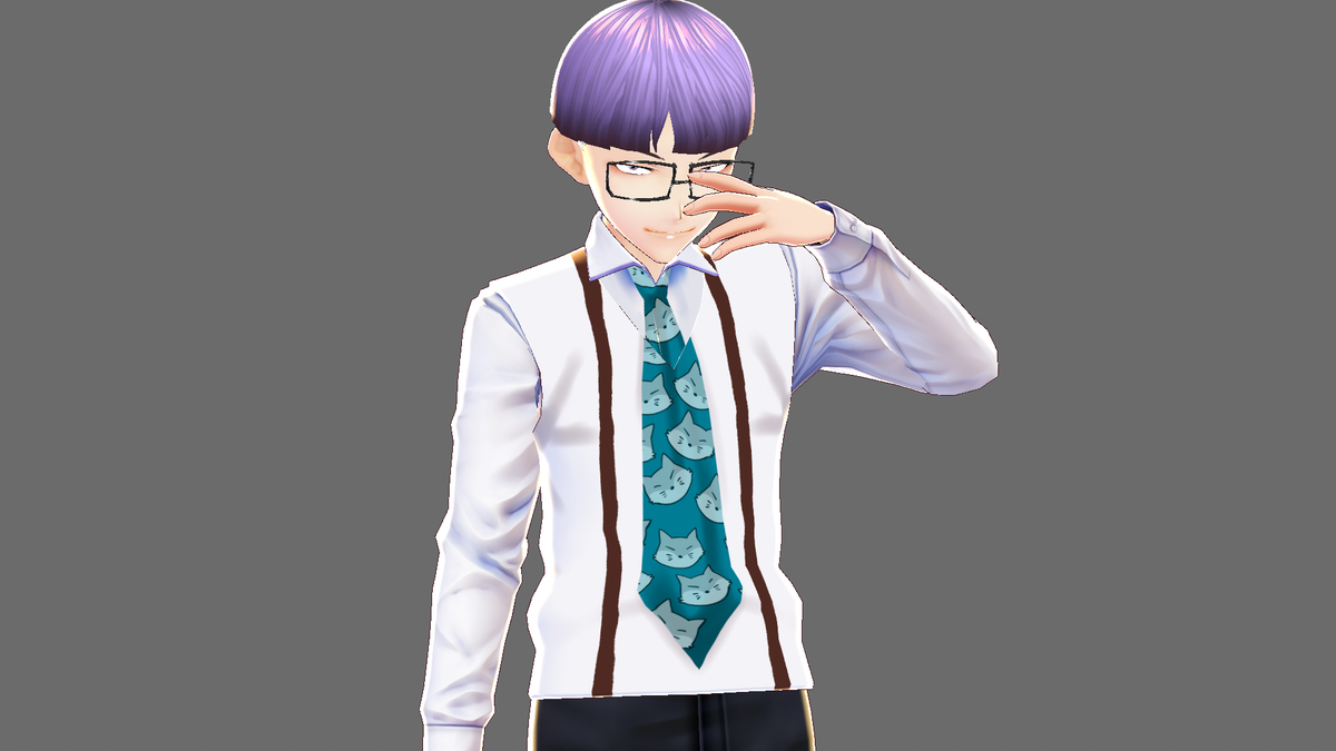 よもやと思い 非表示にしまくってた髪を全部削除したら動いた えらい 服難しすぎ 田淵有希也のイラスト