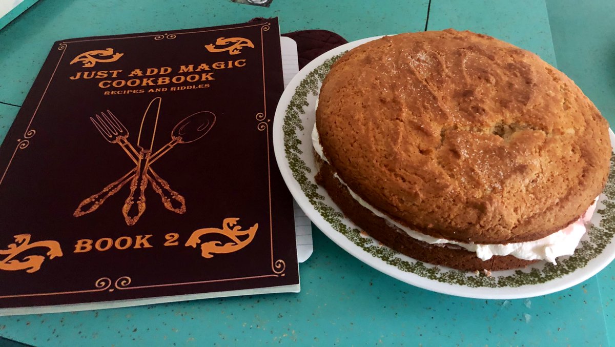 swolegraveman's tweet image. Just Add Magic on Amazon is a great family show. We made the Shut Up Strawberry Short Cake from the recipe book today #JustAddMagic