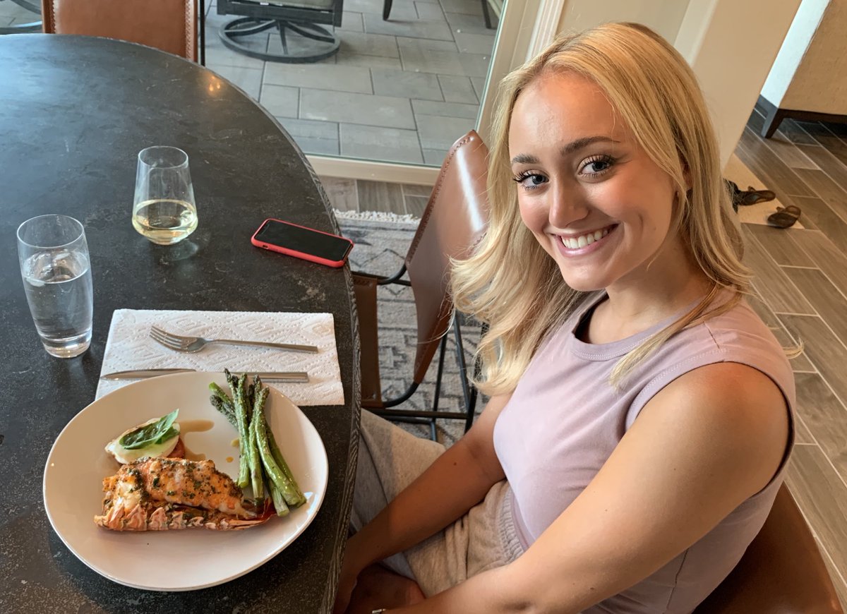 Enjoying dinner at home in AZ with my daughter, Lauren, on her 22nd birthday!