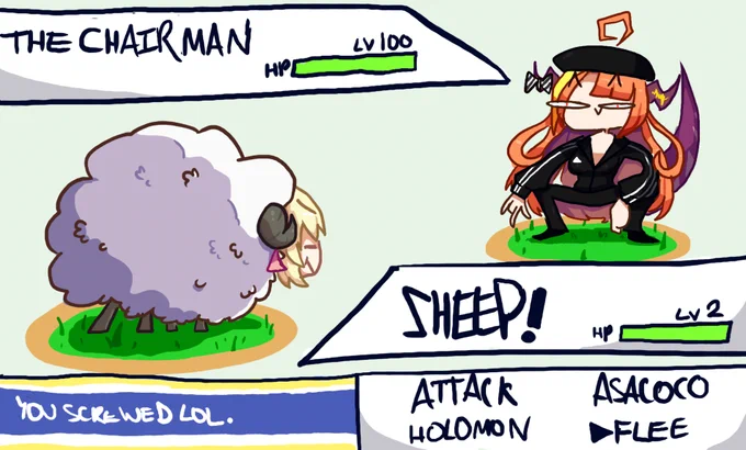 Sheep vs The Chairman who wins? #hololive #Vtuber 