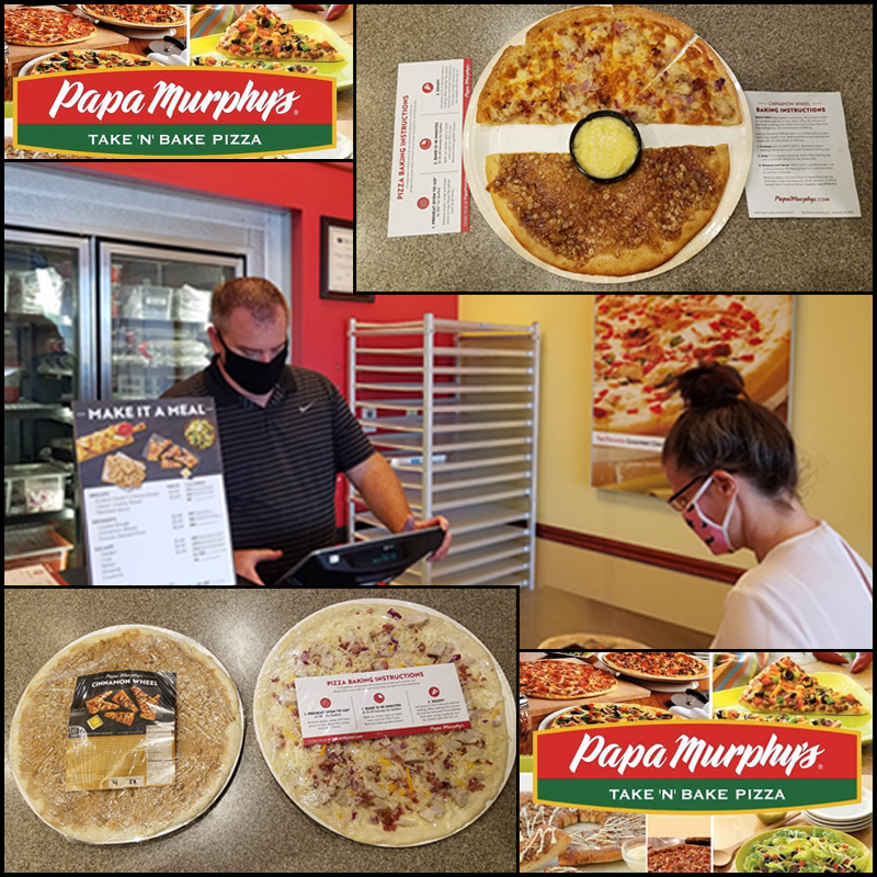 Dinner and Desert... half now, half for tomorrow... YUM!!!! What do you put on your pizza for toppings???... we went with BBQ Chicken pizza w/ white sauce and a Cinnamon Wheel 
#localfluence, #organicad, #Papamurphys