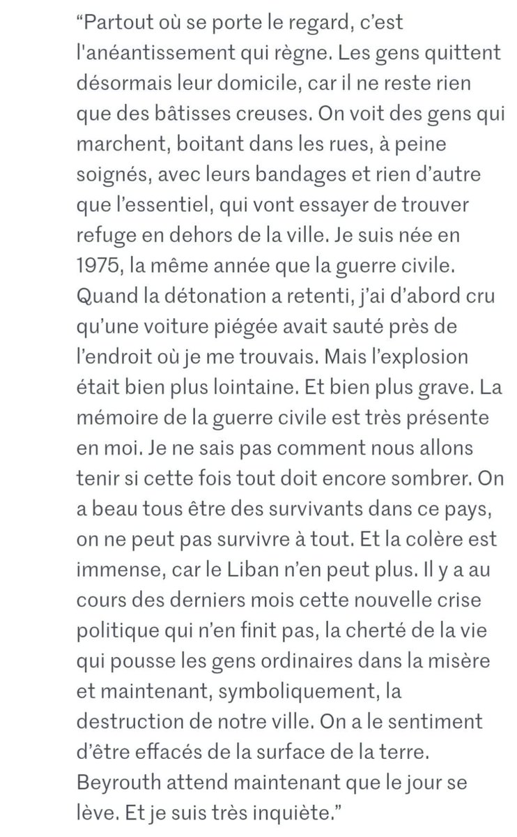 AkliAit's tweet photo. Les mots de l'écrivaine libanaise Hyam Yared, recueillis aujourd'hui par le quotidien Le Monde. https://t.co/4Er4PdMZe6