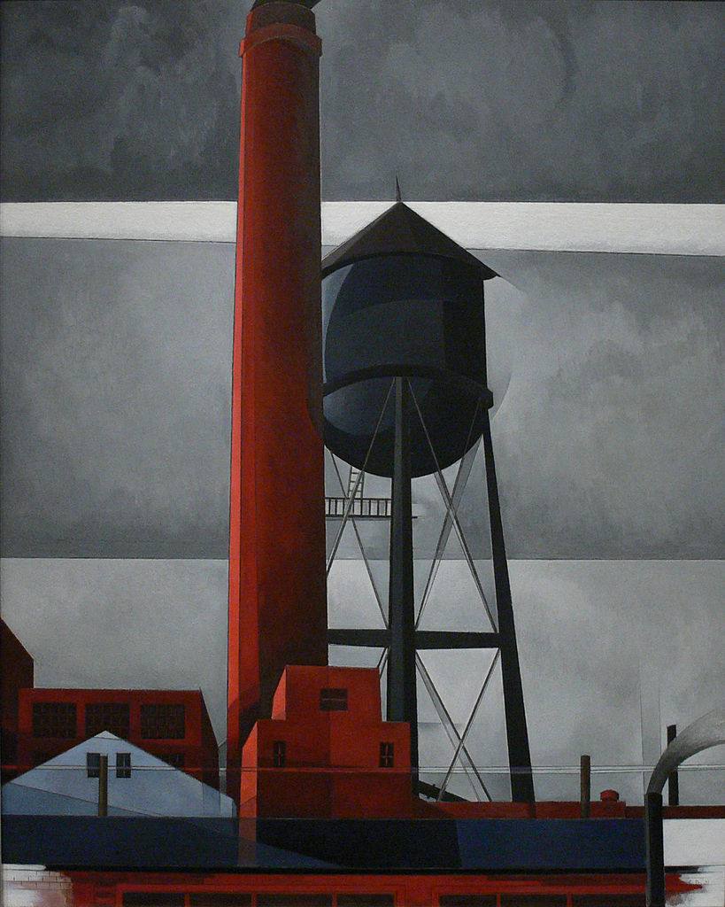 Chimney and Water Tower, 1931, Charles Demuth