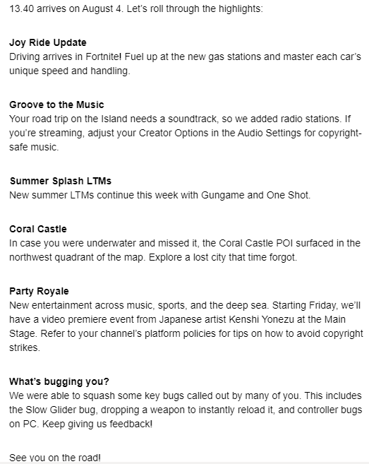NickEh30's tweet photo. This new update is gonna be NUTS!

We get cars and radio stations in them. And they're fixing the slow glide and instant reload bug.

@FortniteGame great job! 🙌 https://t.co/jnXFVPEy9n