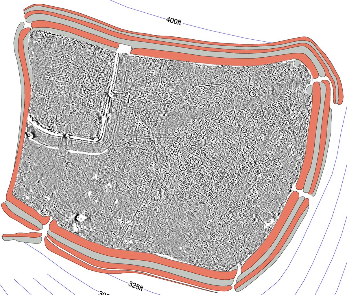 Most discussion of Hod Hill  #Dorset  @nationaltrust centres on the death of the Iron Age hillfort. We wanted to focus on its life, therefore conducted a geophysical survey of the interiorHere it is © Dave Stewart and Bournemouth University  #HillfortsWednesday  #LoveGeofiz