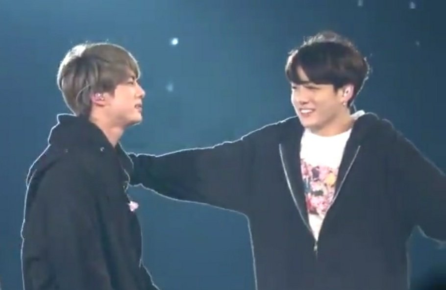 caught jin hyung off guard with a tackle hug and can't hold back my own fondness smile?
