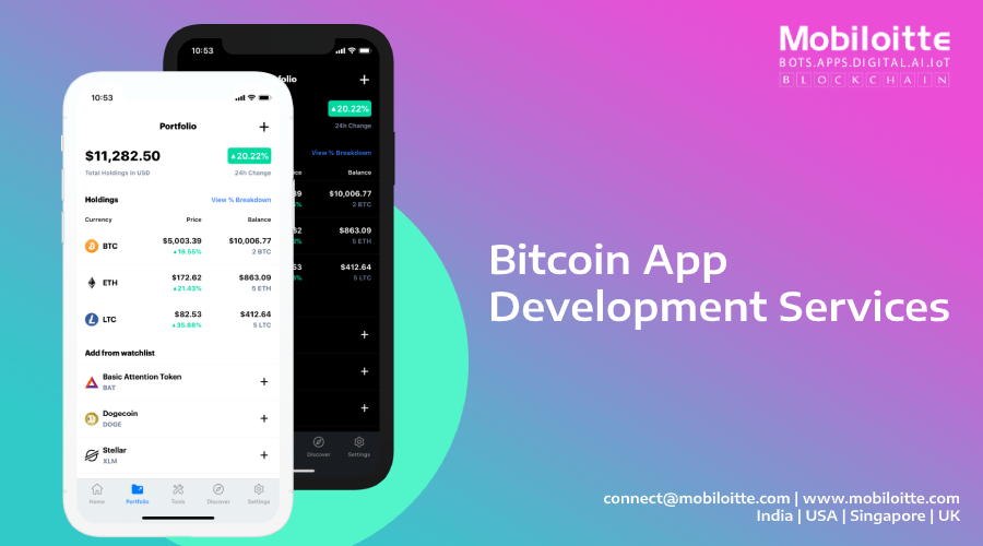 Mobiloitte's tweet photo. We build a secure, robust, and sophisticated #Bitcoin core wallet mobile app to fulfill your private transaction to receive, store, and send bitcoins.

Talk to our experts:- https://t.co/odwRDJFeVL
#InitialExchnageOffering #Blockchain #Exchange #Cryptoexchange @researchgoddess https://t.co/mqqm2emjvz