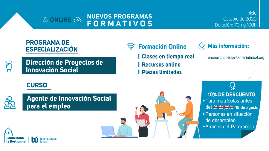 AreaEmpleoFSMLR's tweet photo. 🔴Buscas #trabajo en #TercerSector? 🤝Quieres ampliar tu #formación sobre #InnovaciónSocial? Te recomendamos nuestros #CursosOnline:  ✅Programa de Especialización en #Dirección de Proyectos de #InnovaciónSocial y ✅Curso de Agente de #IS para el #Empleo
https://t.co/svcb10t2d4 https://t.co/wHux0hiLBD