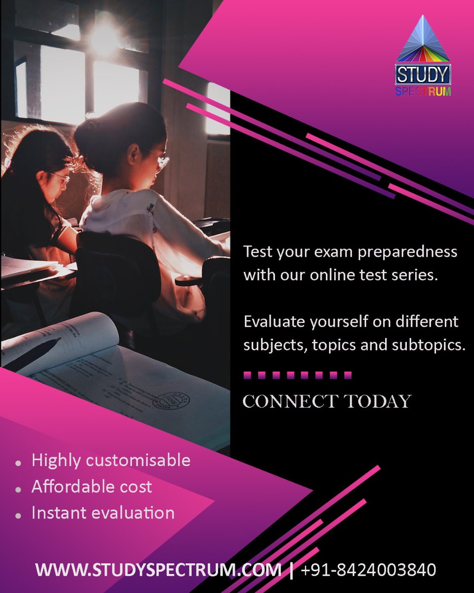 studyspectrum's tweet image. Crack IIT,JEE,IIM with our help and your hard work
Digital online study from home
Pursue your educational dream
Register Today
#OnlineClasses#Onlinelearning#OnlineEducation #LiveClasses #Education #career