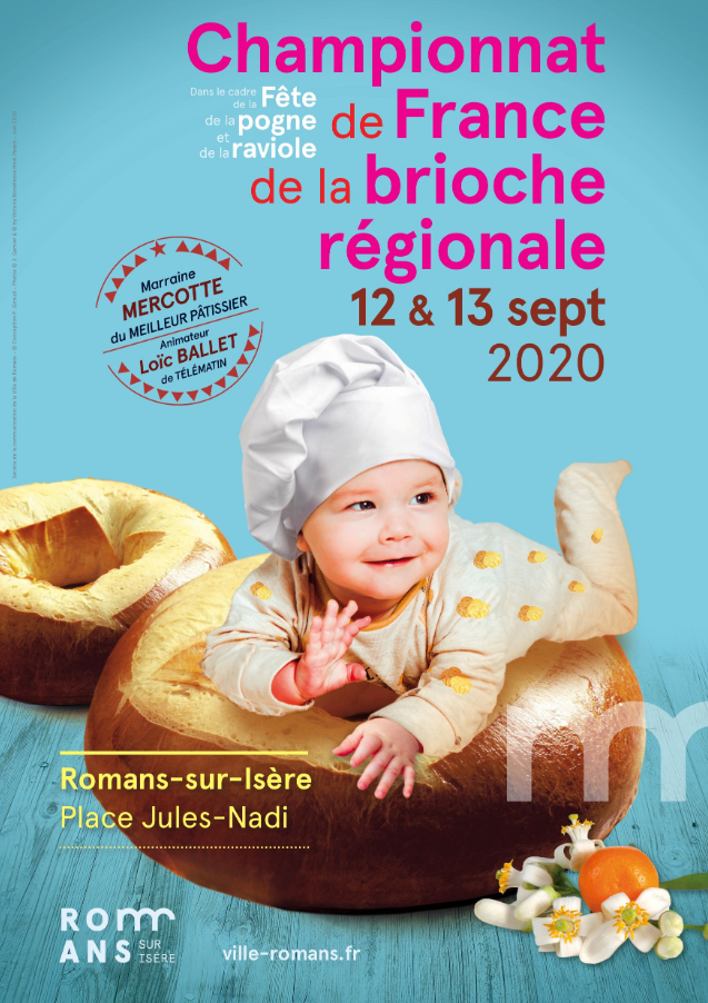 VilleDeRomans's tweet photo. Championnat de France de la brioche régionale 🍞🇫🇷
Vous êtes #boulanger et avez une recette de brioche que toute la France vous envie ? Défendez-la et frottez-vous à la pogne !
12 & 13 sept
Infos 👉 https://t.co/bObi2a9COH
#FPR2020 #boulanger #boulangerie #bricohe #challenge https://t.co/xvxkSyrJWd