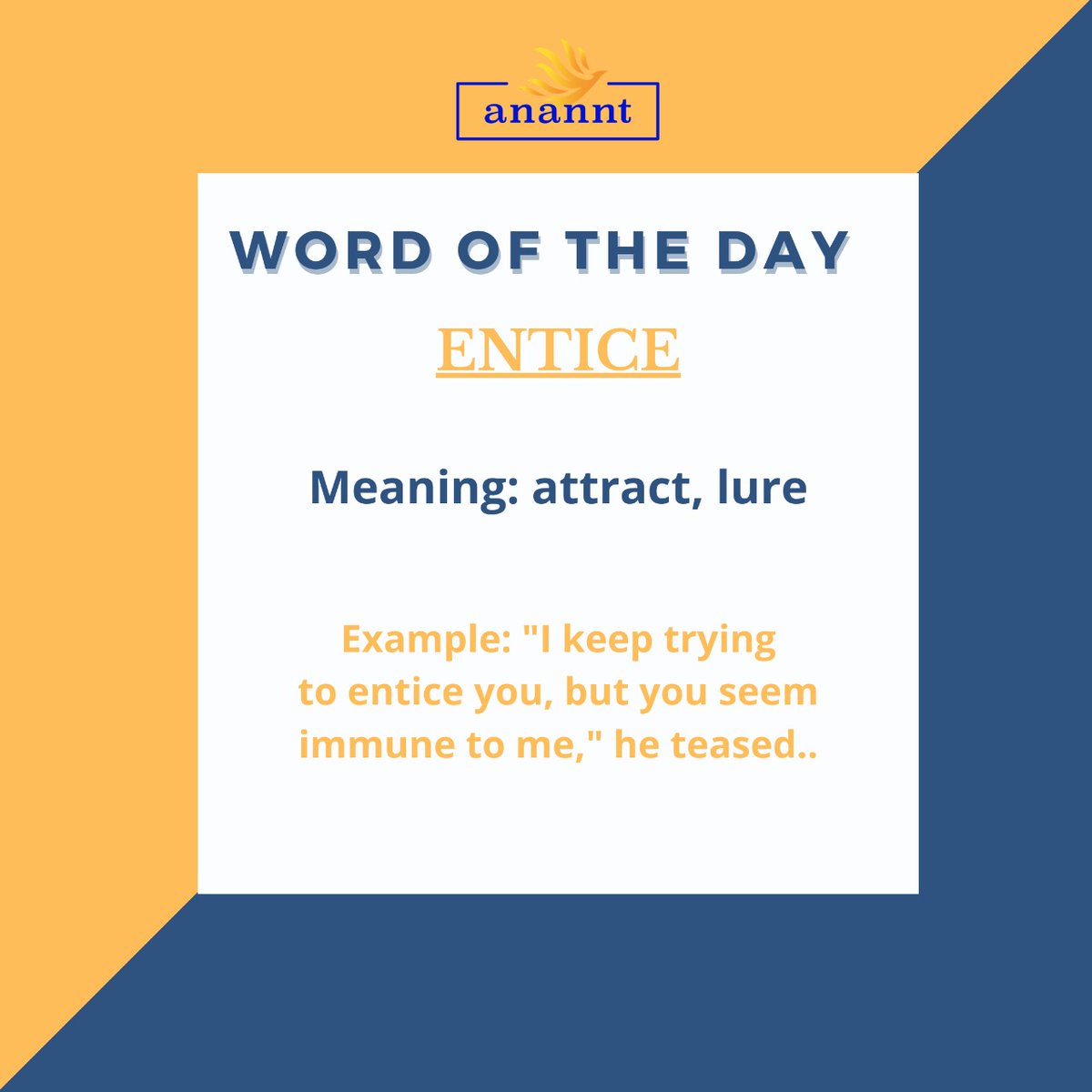 ananntedu's tweet photo. Word of the Day!!! 
#StayhomeStaysafe #vocabulary #GRE #GMAT #IELTS #TOEFL #ACT #SAT #Learnwithanannt #Anannt https://t.co/yeMQsMzWjs