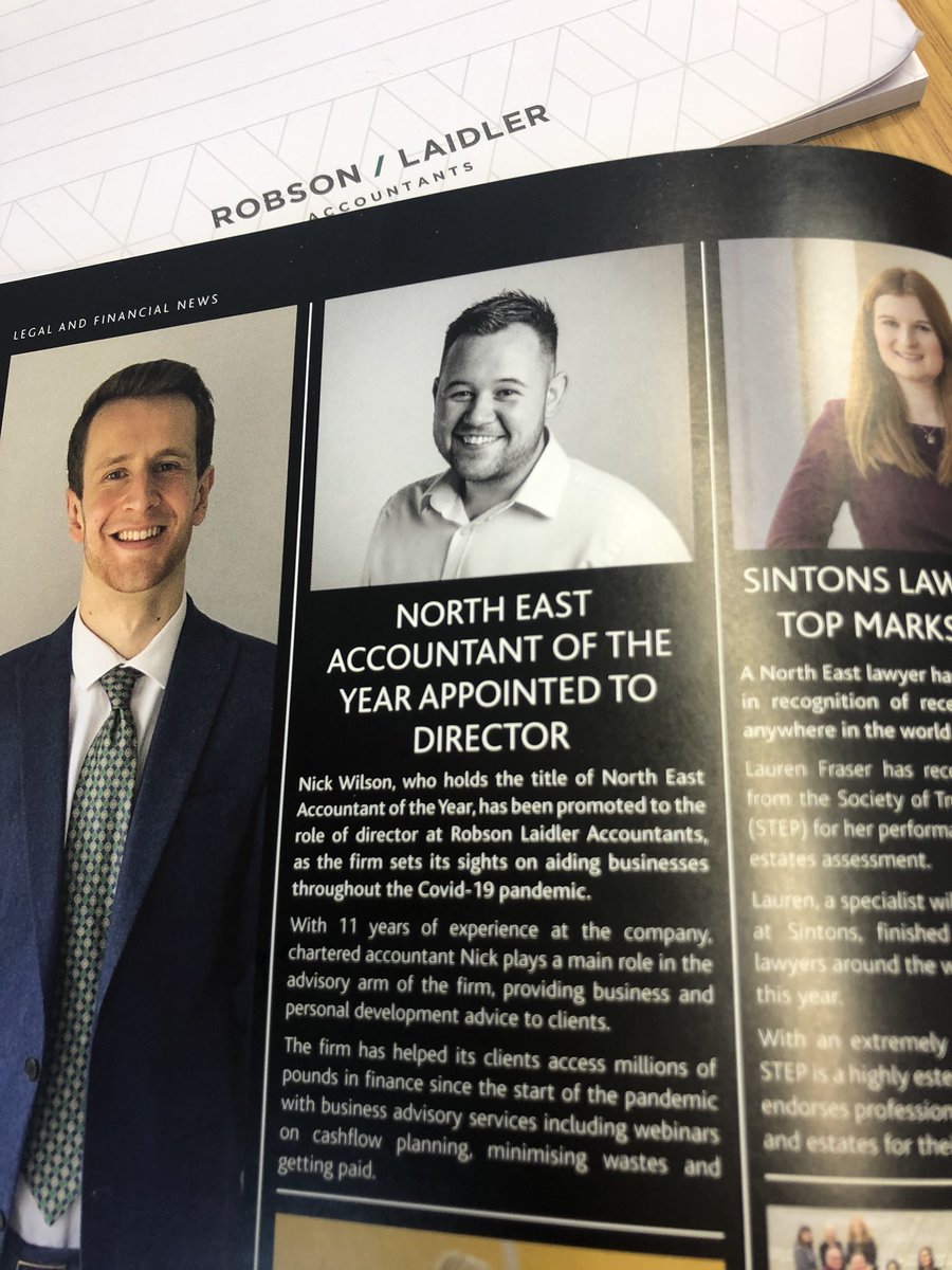 There he is again! Our new director @nickwilson91 featured in this month’s @NInsightmag 👏 #newdirector #businesssuccess #northeastbusiness