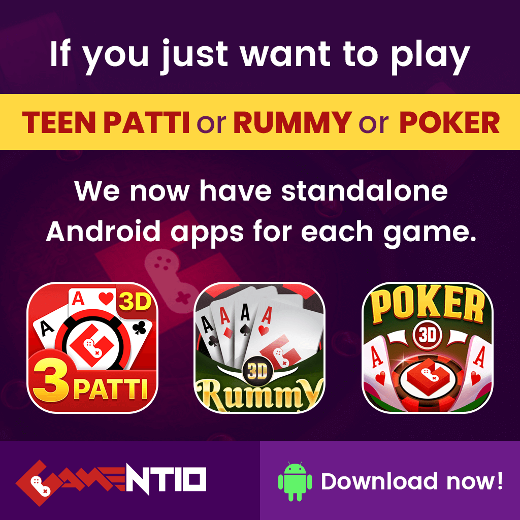 gamentio2's tweet photo. Now play daily #Rummy, #3Patti & #PokerTournament by virtual currency and socialize in a new, fun way. https://t.co/c9Mad1290Z
#onlinecasino #cardgames #OnlineGaming #gamingcommunity https://t.co/sXvIRJuJvX