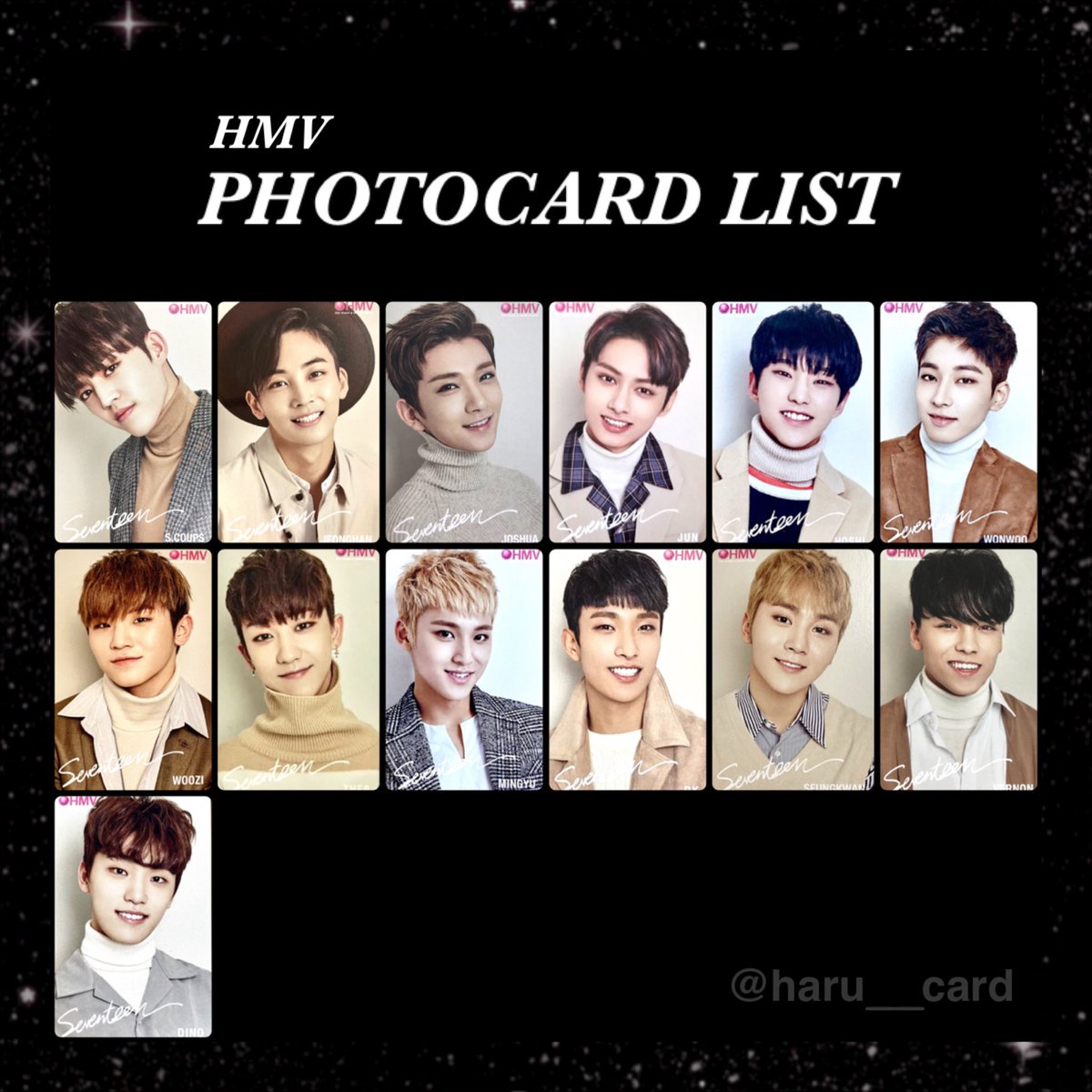 SEVENTEEN トレカ まとめ売り HARU HMV たる*一覧 on X: