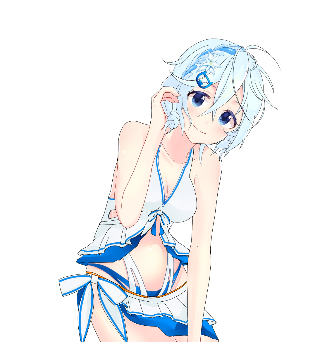 電脳少女YouTuberシロ 「今年の水着も最高でした #SiroArt #シロの日 」|境みたる@skeb依頼受付中のイラスト