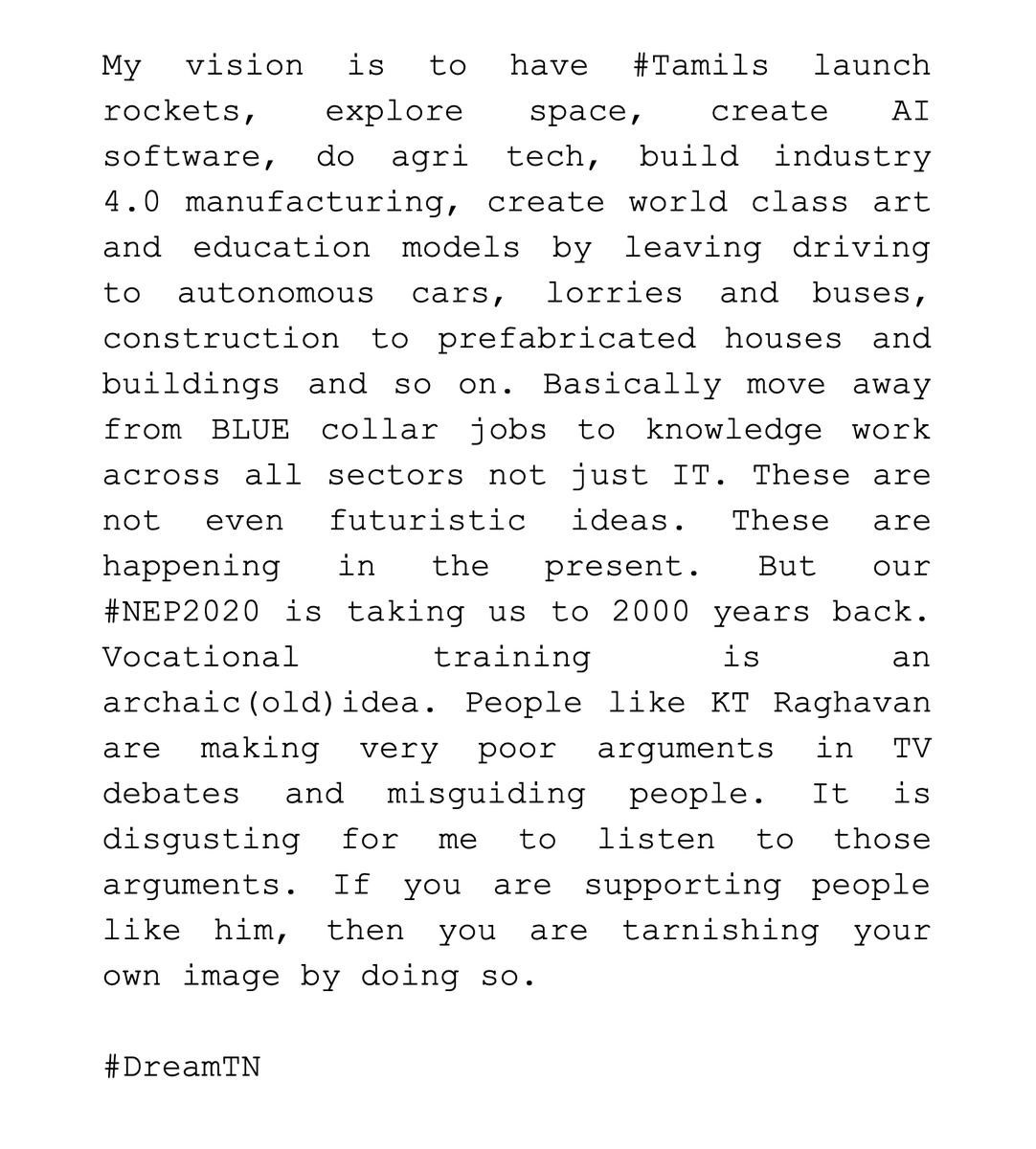 sureshsambandam's tweet photo. #DreamTN #NEP2020 https://t.co/VdkrUN6Svq