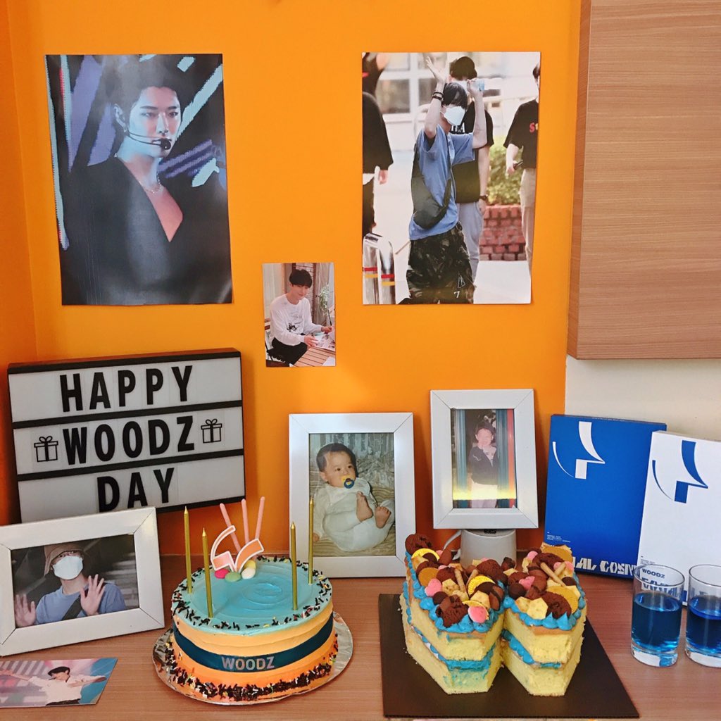 Attentyoun's tweet photo. How I celebrate Woodz day 🎉
(also my birthday)

Happy birthday @_chowoodz 
Thank you for being born 💙🧡

@c_woodzofficial 
#HAPPY_WOODZ_DAY
#승연이의_여름은_파랗게 #생일축하해 https://t.co/yn7K0jKk6u