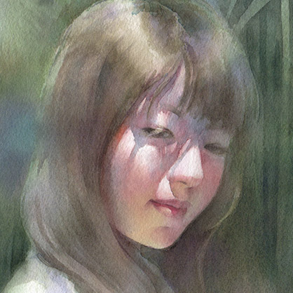 完成！ 透明水彩 F6号の一部分です。 でも、時間がかかりすぎる