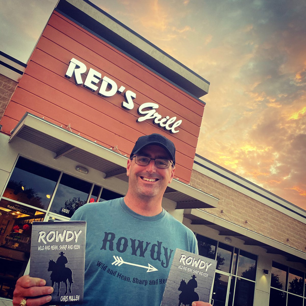 cmullenwrites's tweet photo. If you’re in the Richmond (TX) area on August 15, come meet me @ Red’s Grill from 12-2. Order lunch, grab a copy of my book- Rowdy: Wild and Mean, Sharp and Keen, or just pop in to say “Howdy!” Hope to see you there!  
#ReadRowdy #chrismullenwrites #Houston #eatlocal #PecanGrove https://t.co/M1t5xoz9RX