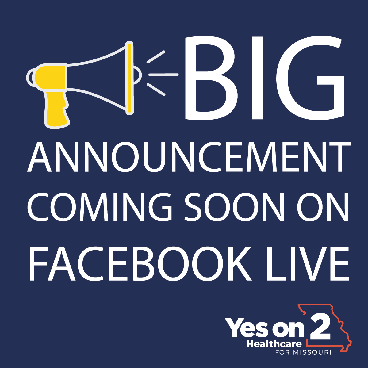 STAY TUNED: We have an important election update -- we'll be on Facebook Live shortly! #YesOn2 Facebook.com/YesOn2MO