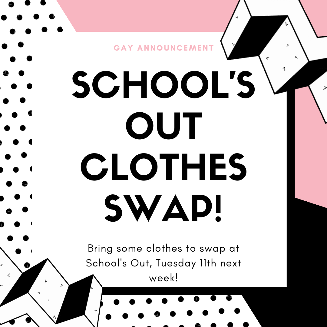 We're having a clothes swap next week, Tuesday 11th at 4 - 5.30pm!
