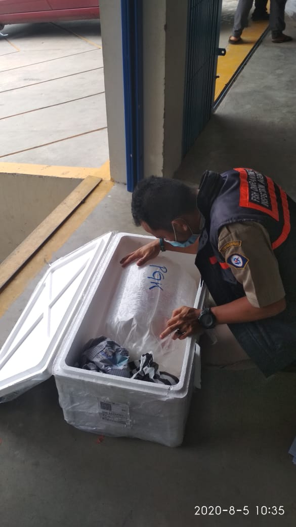 bppmhkp_babel's tweet photo. 5/8 Sahabat Cikar, Tim #Cikar melakukan pengecekan kesesuaian jenis dan jumlah domestik masuk di Terminal Kargo Bandara Depati Amir.
Semangat!!!
#OneHealthKIPM
#SKIPMCikar
@HumasBKIPM
@rinajanwar2201
@darwinsputra231 https://t.co/VYms5Eifok