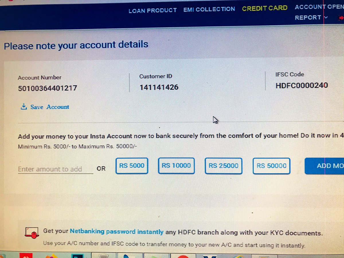 ayushshutterbug's tweet photo. New HDFC Bank Saving account opening today #hdfcbank #CSCseGRAMSWARAJ #csc @dintya15 #hdfc https://t.co/AKkRKHcTZ8