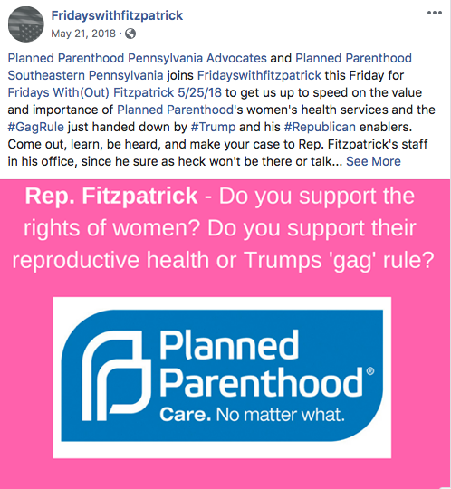 FridaysWithFitz's tweet photo. @KateConstantini @FinelloForPA @RepBrianFitz 10/ Yeah, there's so much crap that @BrianFitzUSA votes for that we sometimes repeat topics to cover it all. #PA01 even had a visit from a candidate hoping to challenge Fitz to tell us his vision of a just, honest, and caring society, in stark contract to the #FitzpatrickFails. https://t.co/umgTrLv1Vf