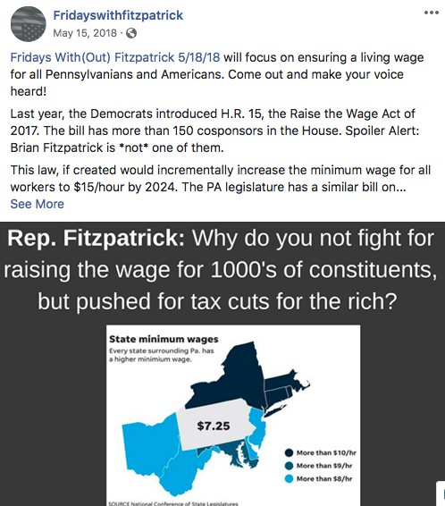 FridaysWithFitz's tweet photo. @KateConstantini @FinelloForPA @RepBrianFitz 10/ Yeah, there's so much crap that @BrianFitzUSA votes for that we sometimes repeat topics to cover it all. #PA01 even had a visit from a candidate hoping to challenge Fitz to tell us his vision of a just, honest, and caring society, in stark contract to the #FitzpatrickFails. https://t.co/umgTrLv1Vf