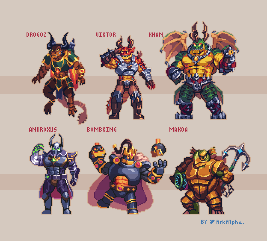 arkalpha's tweet photo. Paladins pixel art I did in April~May #paladinsart https://t.co/gxMZI2g18d
