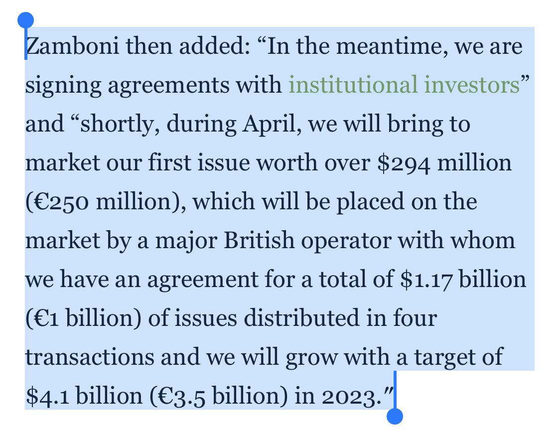 mrpharma6's tweet photo. #syme
https://t.co/5JGWg9Gptj
Looking at the numbers-
Deals about to be closed amounts to €1bn. 2% annual fee (Net) gives an income of €60m over 3years.
This will grow to €3.5bn by 2023
2% annual fee of €3.5bn over 3yrs equates to €210m

We’re 4yrs ahead of schedule 

WOW https://t.co/LoQtXiQkgi