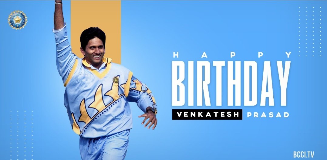  161 ODIs, 33 Tests 292 international wicket. 

Happy birthday to former bowler Venkatesh Prasad!  