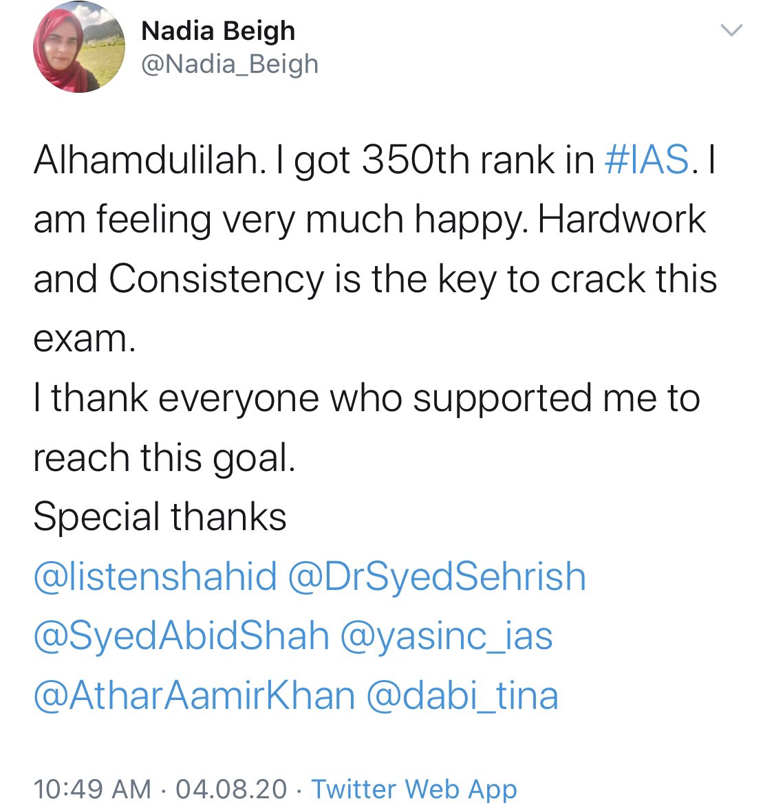 factkashmir's tweet photo. Nadia_Beigh is now FakeAcc30444796 (It no longer exists) https://t.co/79aQMbJW2I