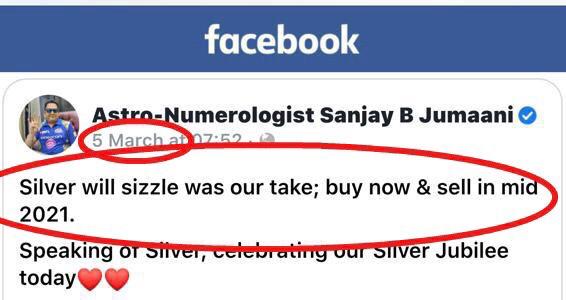 Sanjay B Jumaani On Twitter Today Being The 5th Exactly 5 Months Ago On My Silver Jubilee Wedding Anniversary We Tipped You About Silver That Has More Than Doubled As Of Today However, while we don't have a crystal ball that can reveal the future, we can try to make educated guesses using the trends that we have observed over the last 12. sanjay b jumaani on twitter today