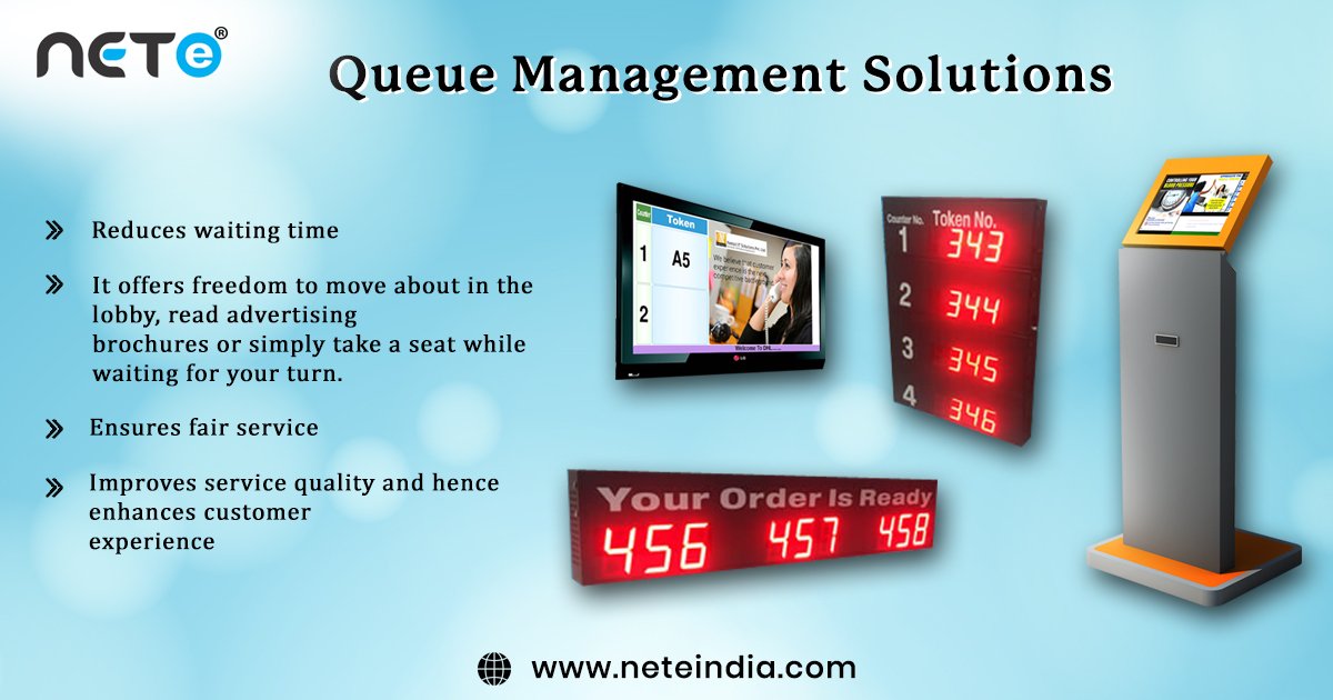 NeteIndia's tweet photo. We can provide various queue management system solutions from simple queue solution to multiple function queue management system.
https://t.co/9I2eP1oALc
#DigitalSolutions #QueueManagement #queuemanagementsoftware #system #innovation #technology #neteindia https://t.co/1okBdv9SEY