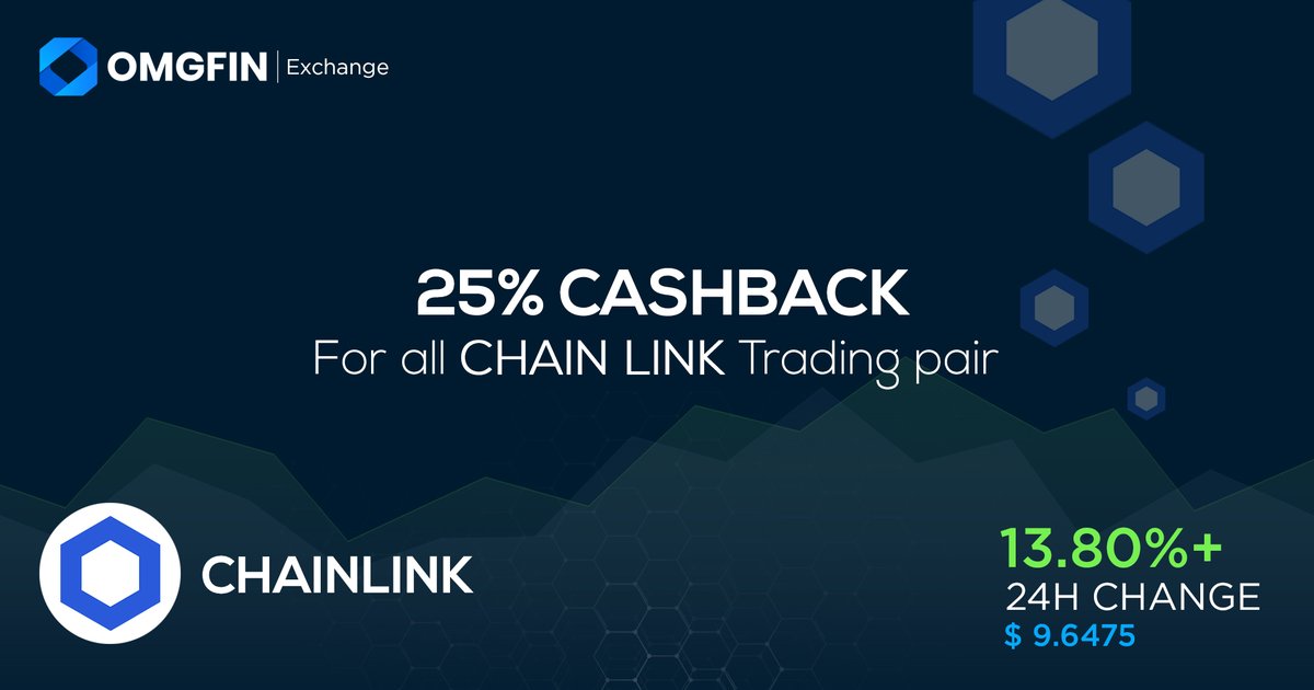 omgfin's tweet photo. for this day, the Biggest riser coin is CHAINLINK , its rise up 13.80%. Get 25% cashback on trading fees at OMGFIN for all LINK trading pairs.
@coingecko @CoinMarketCap @Cointelegraph
#exchange #StayHomeSaveLive @chainlink
@LINKNewsOracle https://t.co/19hJHf3vSS