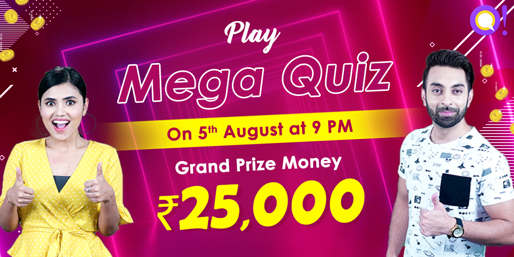 GoQureka's tweet photo. 9 baje ka vaar, Mega Quiz for ₹25,000 | Play Mega quiz &amp; win Paytm money at 9PM Today.
#megaquiz #KheloFastJeetoFast #MegaQuiz #Qureka #WednesdayWisdom #WednesdayMotivation #WednesdayThoughts #quiz #guess #knowledge  #StayHomeStaySafe https://t.co/vSQuw493Zx
