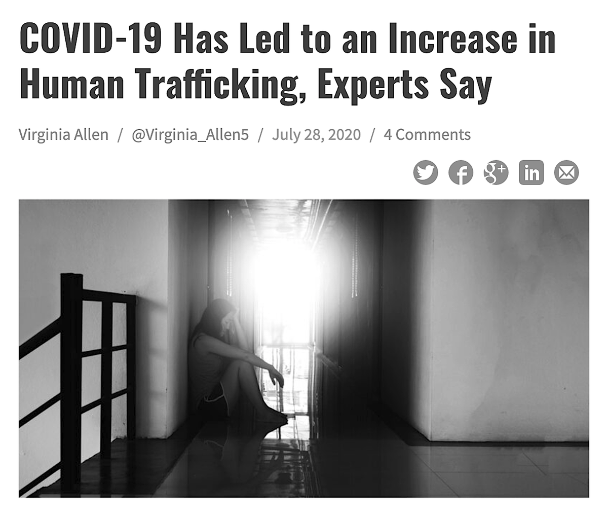 “Buyers Are Getting More Violent, More Aggressive, Trying To Pay Less.” - Robert Beiser, The Polaris ProjectThis Is A Given. Hardships, Pain And Helplessness Contributes To The Increase In Abuse.The Daily Signal, July 28, 2020 https://www.dailysignal.com/2020/07/28/covid-19-has-led-to-an-increase-in-human-trafficking-expert-say