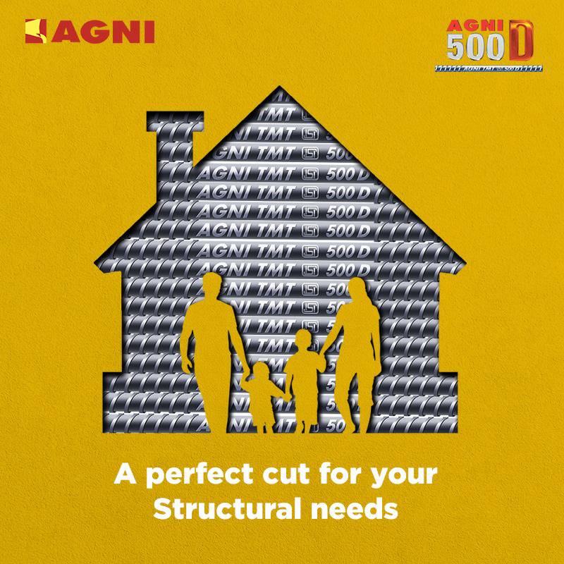 AgniSteels's tweet photo. Build your Dream Home with #stronger and #ductile #Agni500D #TMTSteelRod which gives your home the protection it requires against natural calamities.
For more information visit: https://t.co/SyfF6HBegP
#Agni500D #construction #ForgedInFlames #SteelManufacturing #perfectcut https://t.co/9QSWi7TXA8