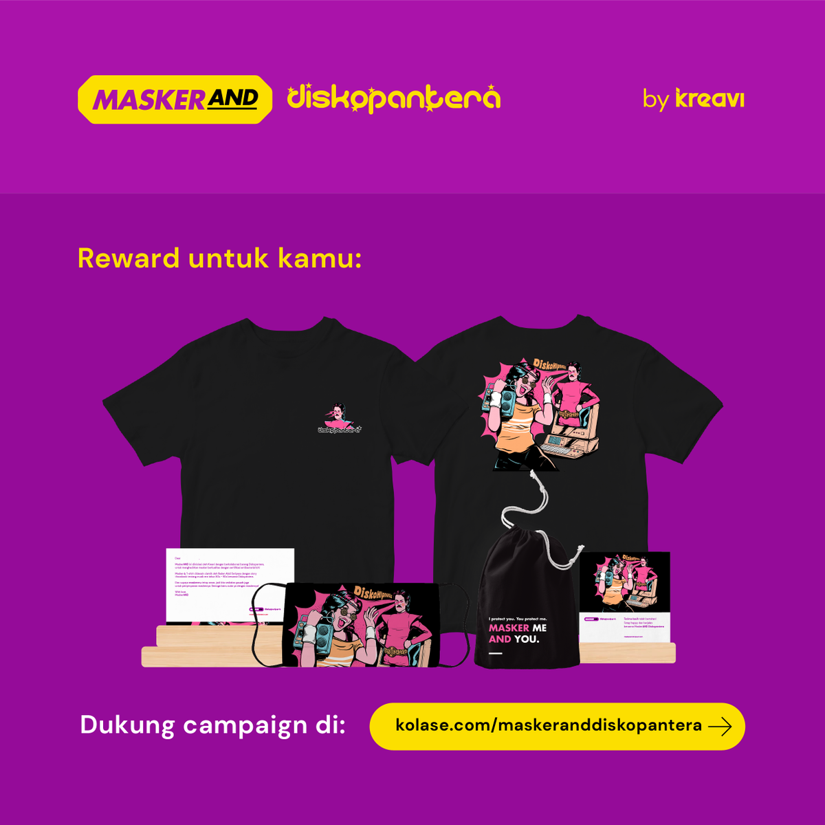 Yuk kita sama-sama dukung pengarsipan musik Indonesia dari <a href="/IramaNusantara/">Irama Nusantara</a> lewat MaskerAND <a href="/diskopantera/">diskopantera</a> di <a href="/kolasedotcom/">kolase.com</a> . Ada reward masker dan kaos yang keren abis buat kamu. Langsung aja meluncur ke kolase.com/maskeranddisko… #MaskerAND